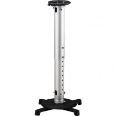 Amer Mounts Extendable Universal Ceiling Projector Mount - Black/Silver - Up to 33 lb projectors, extends 16.5" to 22.7", +/-25Âº tilt, 360Âº rotation AMRP145