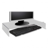 Kantek Acrylic Monitor Stand with Keyboard Storage - Up to 19" Screen Support - 50 lb Load Capacity - CRT Display Type Supported21.3" Width - Desktop - Acrylic - Clear AMS300