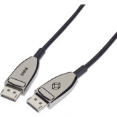 Black Box DisplayPort 1.4 Active Optical Cable - 98.43 ft Fiber Optic A/V Cable for Audio/Video Device - First End: 1 x DisplayPort Male Audio/Video - Second End: 1 x DisplayPort Male Audio/Video - 4.05 GB/s - Supports up to 7680 x 4320 - Nickel Plated Co
