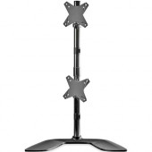 Startech.Com Vertical Dual Monitor Stand - For up to 27" VESA Monitors - Aluminum - Height Adjustable - Tilt - Swivel - Dual Monitor Mount for 2 Monitor Desk Setup - Up to 27" Screen Support - 35.27 lb Load Capacity - 37" Height x 4.5"