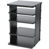 Middle Atlantic Products ASR-36 Slide Out & Rotating Shelving System - 18.3" x 18" x 36" - 5 x Shelf(ves) - 100 lb Load Capacity - Black - Melamine, Powder Coated, Textured - MDF, Steel, Aluminum - Assembly Required ASR36