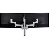 Atdec AWM dual monitor desk mount. Flat and Curved up to 32in - VESA 75 x 75, 100 x 100 - Optional built-in rotation limiter - Quick display release/attachment - Tool-free adjustable monitor height, tilt and pan - Advanced cable management - Desk clamp fi