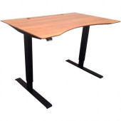 Ergoguys 48IN SIT STAND DESK BLACK FRAMEDARKGRAIN BAMBOO TOP - Dark Grain Bamboo Rectangle Top - Metal Base - 30" Table Top Length x 11" Table Top Width - 48" Height - Powder Coated BDL-6500