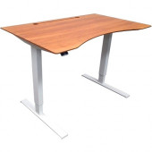 Ergoguys 48IN SIT STAND DESK WHITE FRAMEDARK GRAIN BAMBOO TOP - Dark Grain Bamboo Rectangle Top - Metal Base - 30" Table Top Length x 11" Table Top Width - 48" Height - Powder Coated BDL-6548