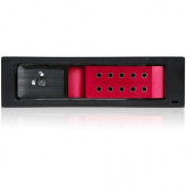 iStarUSA BPN-DE110SS Drive Bay Adapter Internal - Black, Red - 1 x Total Bay - 1 x 3.5" Bay - RoHS Compliance BPN-DE110SS-RED
