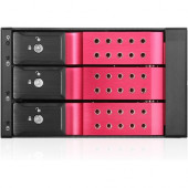 iStarUSA BPN-DE230HD Drive Enclosure for 5.25" 12Gb/s SAS, Serial ATA/600 - Serial ATA/600 Host Interface Internal - Black, Red - Yes - 3 x HDD Supported - 3 x 3.5" Bay - Aluminum BPN-DE230HD-RED