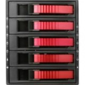 iStarUSA BPU-350SATA Drive Bay Adapter Internal - Red - 3 x Total Bay - 3 x 5.25" Bay - Cooling Fan - RoHS Compliance BPU-350SATA-RED