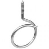 Panduit Bridle Ring, 2.00" Dia., 16 Wood Screw Thread. - Silver - 100 Pack - Carbon Steel, Zinc BR-2.0-14WS