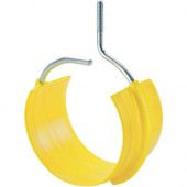 Panduit Bridle Ring with Saddle - Silver, Yellow - 50 Pack - Zinc Plated Steel, Plastic - TAA Compliance BR-4.0-1/4-20S