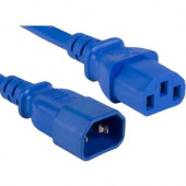 ENET C13 to C14 8ft Blue Power Extension Cord / Cable 250V 18 AWG 10A NEMA IEC-320 C13 to IEC-320 C14 8'' - Lifetime Warranty C13C14-BL-8F-ENC
