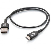 C2g 1.5ft USB C to USB A Adapter Cable - USB 2.0 - 480Mbps - M/M - 1.50 ft USB/USB-C Data Transfer Cable for Smartphone, Tablet, Computer - First End: 1 x Type A Male USB - Second End: 1 x Type C Male USB - 480 Mbit/s - Nickel Plated Connector - Black, Wh