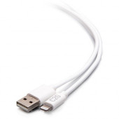 C2g 10ft Lightning to USB A - Power, Sync and Charging Cable - MFi - White - 10 ft Lightning/USB Data Transfer/Power Cable for iPhone, iPad, AirPods, Siri Remote, Apple TV, Magic Mouse, Magic Keyboard, Magic Trackpad - Type A Male USB - Lightning Male Pro