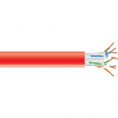 Black Box GigaTrue CAT6A 650-MHz Bulk Cable - Plenum, Solid, Red, 1000 ft - 1000 ft Category 6a Network Cable for Network Device, Server, Patch Panel, Switch - First End: 1 x RJ-45 Male Network - Second End: 1 x RJ-45 Male Network - 10 Gbit/s - Patch Cabl