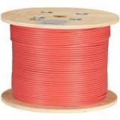 Black Box CAT6A 500-MHz Bulk Cable - F/UTP, Plenum, Solid, Red, 1000-ft. - 1000 ft Category 6a Network Cable for Network Device - Bare Wire - Bare Wire - 1.25 GB/s - Shielding - Solid Red - TAA Compliance C6ABC51S-RD-1000