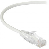 Black Box Slim-Net Cat.6 Patch UTP Network Cable - 10 ft Category 6 Network Cable for Patch Panel, Network Device - First End: 1 x RJ-45 Male Network - Second End: 1 x RJ-45 Male Network - Patch Cable - 28 AWG - White C6PC28-WH-10