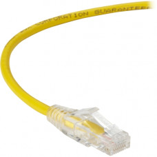 Black Box Slim-Net Cat.6a Patch UTP Network Cable - 3 ft Category 6a Network Cable for Patch Panel, Network Device - First End: 1 x RJ-45 Male Network - Second End: 1 x RJ-45 Male Network - Patch Cable - Yellow C6APC28-YL-03
