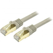 Startech.Com 20 ft Gray Cat6a Shielded Patch Cable - Cat6a Ethernet Cable - 20ft Cat 6a STP Cable - Snagless RJ45 - Long Ethernet Cord - 20 ft Category 6a Network Cable for Docking Station, Network Device, Notebook, Desktop Computer, Hub, Switch, Router, 