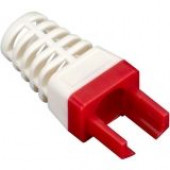 Black Box EZ-RJ45 CAT6 Strain-Relief Boot, 25-Pack, Red - Red - 25 Pack - Rubber C6EZ-BOOT-RD