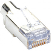 Black Box CAT6 EZ Shielded Plug - 50-Pack - 50 Pack - 1 x RJ-45 Male - TAA Compliant - TAA Compliance C6EZSP-50PAK