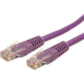 Startech.Com 10ft CAT6 Ethernet Cable - Purple Molded Gigabit CAT 6 Wire - 100W PoE RJ45 UTP 650MHz - Category 6 Network Patch Cord UL/TIA - 10ft Purple CAT6 Ethernet cable delivers Multi Gigabit 1/2.5/5Gbps & 10Gbps up to 160ft - 650MHz - Fluke teste
