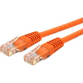 Startech.Com 25ft CAT6 Ethernet Cable - Orange Molded Gigabit CAT 6 Wire - 100W PoE RJ45 UTP 650MHz - Category 6 Network Patch Cord UL/TIA - 25ft Orange CAT6 Ethernet cable delivers Multi Gigabit 1/2.5/5Gbps & 10Gbps up to 160ft - 650MHz - Fluke teste