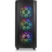 Thermaltake Versa J24 Tempered Glass ARGB Edition Mid-Tower Chassis - Mid-tower - Black - SPCC, Tempered Glass - 5 x Bay - 4 x 4.72" x Fan(s) Installed - Mini ITX, ATX, Micro ATX Motherboard Supported - 13.67 lb - 6 x Fan(s) Supported - 2 x Internal 