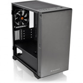 Thermaltake S100 Tempered Glass Micro Chassis - Micro Tower - Black - SPCC, Tempered Glass, Steel, Metal - 4 x Bay - 1 x 4.72" x Fan(s) Installed - 0 - Micro ATX, Mini ITX Motherboard Supported - 13.45 lb - 5 x Fan(s) Supported - 2 x External 2.5&quo