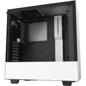 NZXT Compact Mid-Tower Case with Tempered Glass - Mid-tower - Matte White - Hot Dip Galvanized Steel, Tempered Glass - 6 x Bay - 2 x 4.72" x Fan(s) Installed - 0 - ATX, Micro ATX, Mini ITX Motherboard Supported - 14.55 lb - 4 x Fan(s) Supported - 3 x