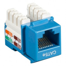 Black Box CAT5e Value Line Keystone Jack, Blue - 1 x RJ-45 Female - Blue CAT5EJ-BL