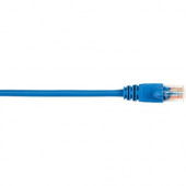 Black Box CAT5e Value Line Patch Cable, Stranded, Blue, 1-ft. (0.3-m), 10-Pack - 1 ft Category 5e Network Cable for Network Device - First End: 1 x RJ-45 Male Network - Second End: 1 x RJ-45 Male Network - Patch Cable - Gold Plated Contact - Blue - 10 Pac