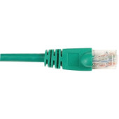 Black Box CAT5e Value Line Patch Cable, Stranded, Green, 2-ft. (0.6-m), 25-Pack - 2 ft Category 5e Network Cable for Network Device - First End: 1 x RJ-45 Male Network - Second End: 1 x RJ-45 Male Network - Patch Cable - Gold Plated Contact - Green - 25 P