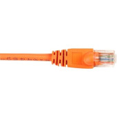Black Box CAT5e Value Line Patch Cable, Stranded, Orange, 2-ft. (0.6-m), 25-Pack - 2 ft Category 5e Network Cable for Network Device - First End: 1 x RJ-45 Male Network - Second End: 1 x RJ-45 Male Network - Patch Cable - Gold Plated Contact - Orange - 25