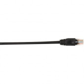 Black Box CAT6 Value Line Patch Cable, Stranded, Black, 1-ft. (0.3-m) - 1 ft Category 6 Network Cable for Network Device - First End: 1 x RJ-45 Male Network - Second End: 1 x RJ-45 Male Network - Patch Cable - Gold Plated Contact - 26 AWG - Black - 25 Pac