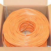 Premiertek 1000Ft Cat6 23AWG CCA UTP 4-pairs Premium Network LAN Cable - 1000 ft Category 6 Network Cable for Network Device - Bare Wire - Bare Wire - 1 Gbit/s - 23 AWG - Orange CAT6-CCA-1KFT-O