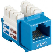 Black Box CAT6 Value Line Keystone Jack, Blue, 10-Pack - 10 Pack - 1 x RJ-45 Female - Blue - RoHS Compliance CAT6J-BL-10PAK