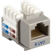 Black Box CAT6 Value Line Keystone Jack, Gray - 1 x RJ-45 Female - Gray CAT6J