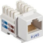 Black Box CAT6 Value Line Keystone Jack, White - 1 x RJ-45 Female - White CAT6J