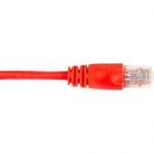 Black Box CAT6 Value Line Patch Cable, Stranded, Red, 4-ft. (1.2-m), 25-Pack - 4 ft Category 6 Network Cable for Network Device - First End: 1 x RJ-45 Male Network - Second End: 1 x RJ-45 Male Network - Patch Cable - Gold Plated Contact - Red - 25 Pack - 