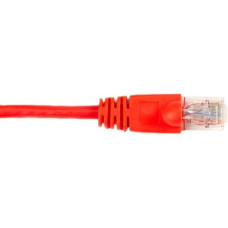 Black Box CAT6 Value Line Patch Cable, Stranded, Red, 3-ft. (0.9-m) - 3 ft Category 6 Network Cable for Network Device - First End: 1 x RJ-45 Male Network - Second End: 1 x RJ-45 Male Network - Patch Cable - Gold Plated Contact - Red - 1 Pack - RoHS Compl