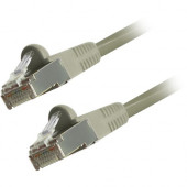 Comprehensive Cat6 Snagless Shielded Ethernet Cables, Grey, 15ft - 15 ft Category 6 Network Cable for Network Device - First End: 1 x RJ-45 Male Network - Second End: 1 x RJ-45 Male Network - 125 MB/s - Patch Cable - Shielding - Nickel Plated Connector - 