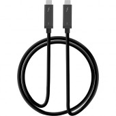 SIIG Thunderbolt 3 40Gbps Active Cable - 1M - 3.28 ft Thunderbolt 3 Video/Data Transfer Cable for Notebook, Monitor, Docking Station - First End: 1 x USB Type C Male Thunderbolt 3 - Second End: 1 x USB Type C Male Thunderbolt 3 - 40 Gbit/s - Black - TAA C
