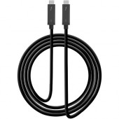 SIIG Thunderbolt 3 40Gbps Active Cable - 2M - 6.56 ft Thunderbolt 3 Video/Data Transfer Cable for Notebook, Monitor, Docking Station - First End: 1 x USB Type C Male Thunderbolt 3 - Second End: 1 x USB Type C Male Thunderbolt 3 - 40 Gbit/s - Black - TAA C