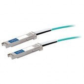 AddOn Dell Force10 CBL-QSFP-40GE-50M Compatible TAA Compliant 40GBase-AOC QSFP+ to QSFP+ Direct Attach Cable (850nm, MMF, 50m) - 100% compatible and guaranteed to work - TAA Compliance CBL-QSFP-40GE-50M-AO