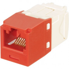 Panduit Mini-Com Network Connector - 1 Pack - 1 x RJ-45 Male - Red - TAA Compliance CJK688TGRD