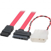 SYBA Connectland 37"/6" Mini SATA Data/Power Cable with Molex Power Adapter - 3.08 ft SATA Data Transfer Cable for Hard Drive, Solid State Drive - First End: 1 x Male SATA - Second End: 1 x Male mini-SATA, Second End: 1 x Molex Male Power - RoHS