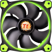 Thermaltake Riing 14 LED Green - 1 x 140 mm - 1 x 51.2 CFM - 28.1 dB(A) Noise - Hydraulic Bearing - 3-pin - Green LED - Rubber - 4.6 Year Life CL-F039-PL14GR-A
