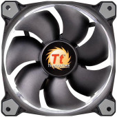 Thermaltake Riing 12 High Static Pressure LED Radiator Fan (3 Fans Pack) - 3 Pack - 120 mm - 40.6 CFM - 24.6 dB(A) Noise - Hydraulic Bearing - 3-pin - White LED - 4.6 Year Life CL-F055-PL12WT-A