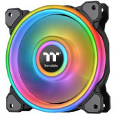 Thermaltake Riing Quad 12 RGB Radiator Fan TT Premium Edition Single Fan Pack - 1 Pack - 4.72" Maximum Fan Diameter - 306 gal/min Maximum Airflow - 25 dB(A) Noise - Hydraulic Bearing - USB 2.0 - RGB LED - Rubber - 4.6 Year Life CL-F088-PL12SW-C