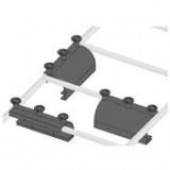 Middle Atlantic Products Ladder End Drop w/Spools, 8"W - Cable Manager - Black Powder Coat - 1 Pack - Plastic, Steel CLH-ED8