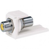 Panduit Mini-Com RCA Audio Adapter - 1 Pack - 1 x RCA Female Audio - Electric Ivory, Green - TAA Compliance CMRPGEI